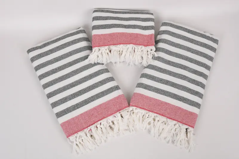 Bridal Shower Gifts, Eco-Friendly Turkish Towel, Organic Turkish towel, 68x40 Cotton Striped Terry Towel, Custom Beach Towel, Travel towel - 6