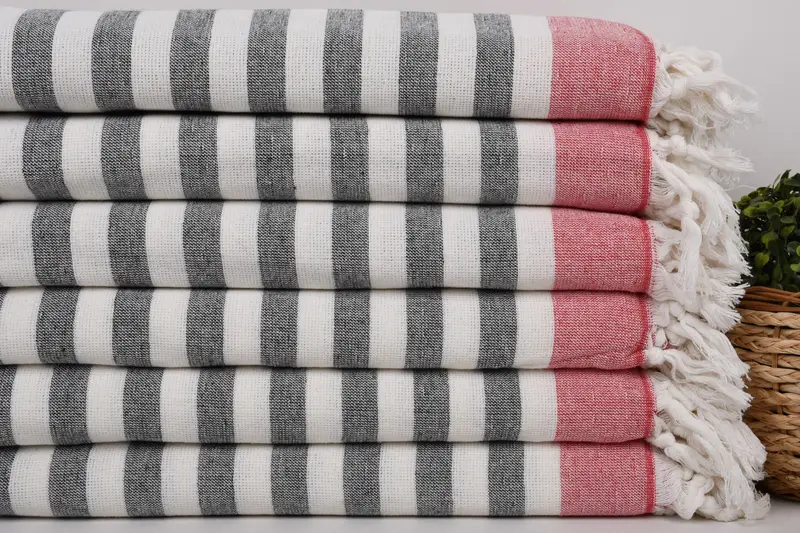 Bridal Shower Gifts, Eco-Friendly Turkish Towel, Organic Turkish towel, 68x40 Cotton Striped Terry Towel, Custom Beach Towel, Travel towel - 2