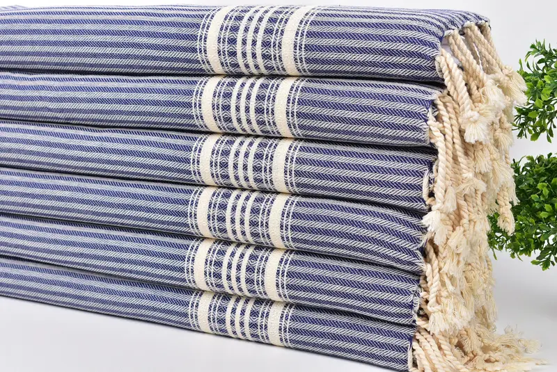 Spa Towel, Personalized Gift For Her, Monogrammed Hand Towel, Summer Gift, Wedding Gift, Turkish Towel Hand Towel, 40x18 Cotton Striped Towel - 3