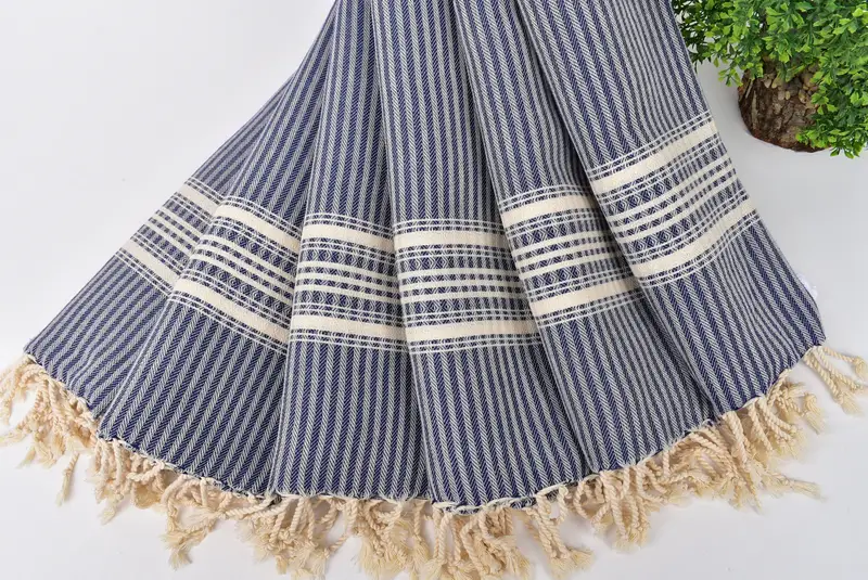 Spa Towel, Personalized Gift For Her, Monogrammed Hand Towel, Summer Gift, Wedding Gift, Turkish Towel Hand Towel, 40x18 Cotton Striped Towel - 4