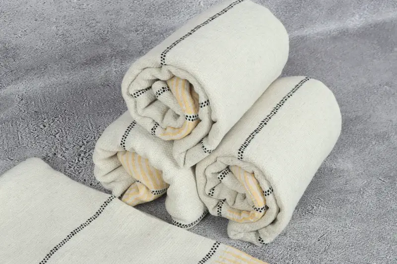 Decorative Towel, Wedding Shower Gift, 70x40 Linen Striped Towel, Personalized Bridesmaid Gift, Wedding Favors, Bachelor Party Favors, Gifts For Him - 8