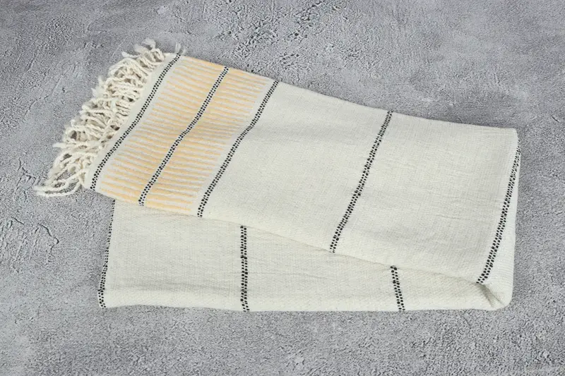 Decorative Towel, Wedding Shower Gift, 70x40 Linen Striped Towel, Personalized Bridesmaid Gift, Wedding Favors, Bachelor Party Favors, Gifts For Him - 6