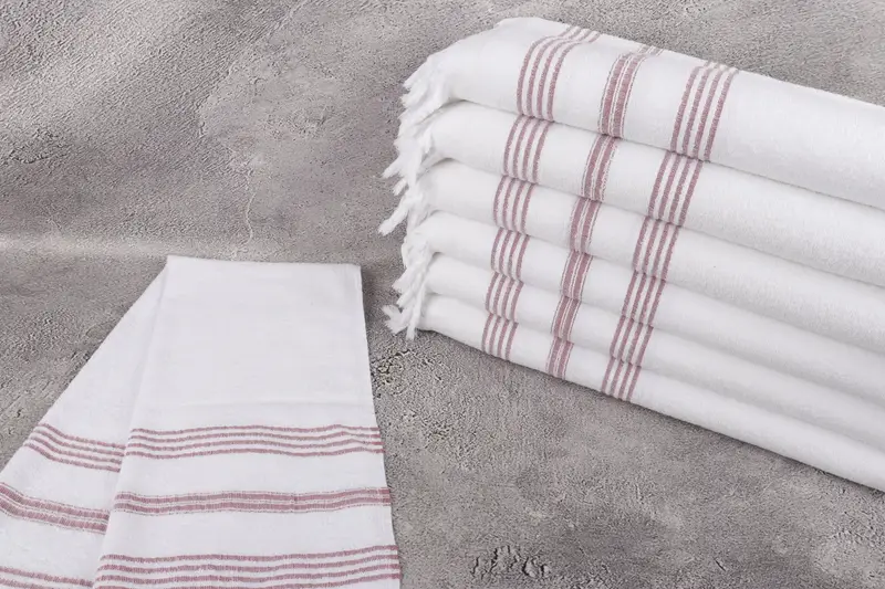 Monogrammed Turkish Towel, Gift For Him, Personalized Gift, 40x18 Cotton Striped Terry Towel, Monogram Dish Towel, Wedding Favors, Bathroom Towels - 2