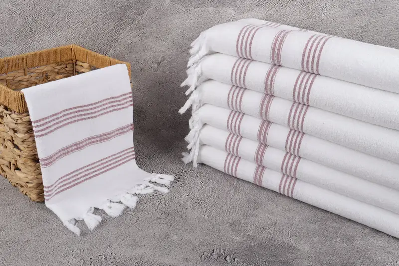 Monogrammed Turkish Towel, Gift For Him, Personalized Gift, 40x18 Cotton Striped Terry Towel, Monogram Dish Towel, Wedding Favors, Bathroom Towels - 3