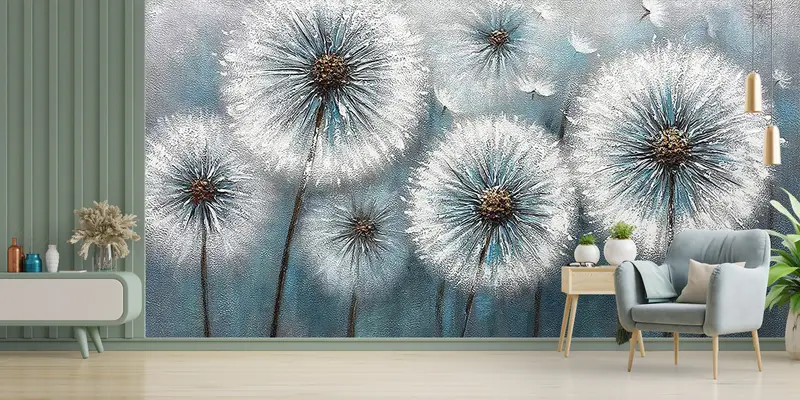 Modern Karahindiba Sevgilisi Baskılı Duvar Kağıdı: Trendy Soyut Ev Dekorasyonu