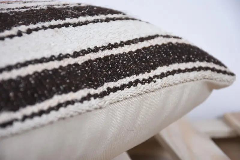 Gift Pillow, Cushion Case, Bohemian Cushion Pillow Sham, Vintage Pillow, 12x20 White Pillow, Handmade Kilim Cushion, Anatolian Pillow Cover - 7