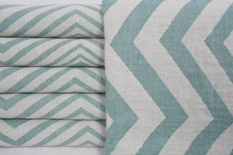 House Warming Gift, Embroidered Towel, Spa Towel, Monogrammed Beach Towel, Luxury Beach Towel, Hammam towel, 70x40 Cotton Zigzag Design Towel - 1