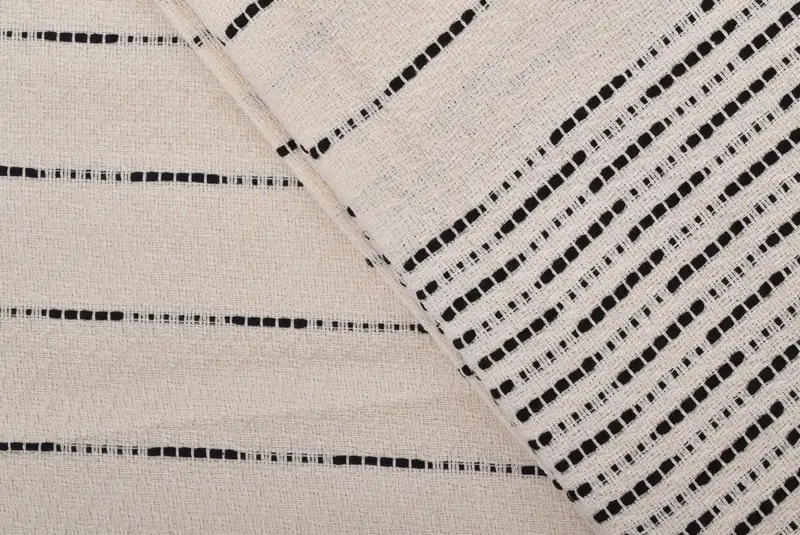 Handmade Gift, Boho Throw Blankets, Monogram Blanket, First Wedding Anniversary Gift, 98x92 Cotton Striped Design Towel, Woven Throw Blanket - 7