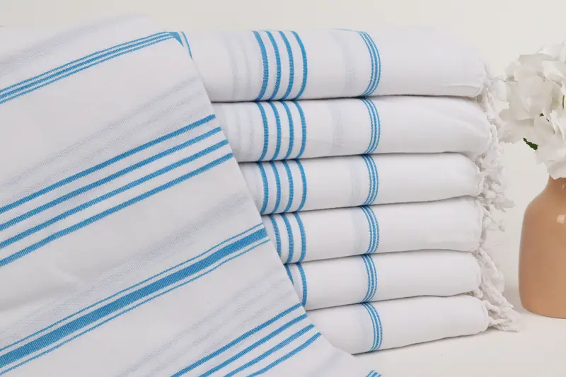 Personalized Beach Towel, Housewarming Gift, Yoga Towel, Summer Towel, 70x40 Cotton Striped Towel, Bachelorette Party Favors, Personalised Gift - 1