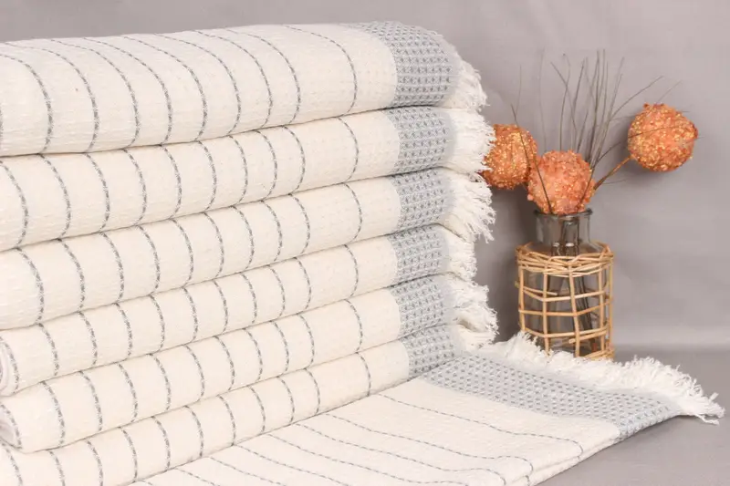 70x40 Cotton Waffle Towel, Christmas Favors, Organic Turkish towel, Luxury towel, Personalized Home Gift Wedding, Monogrammed Beach Towel - 1