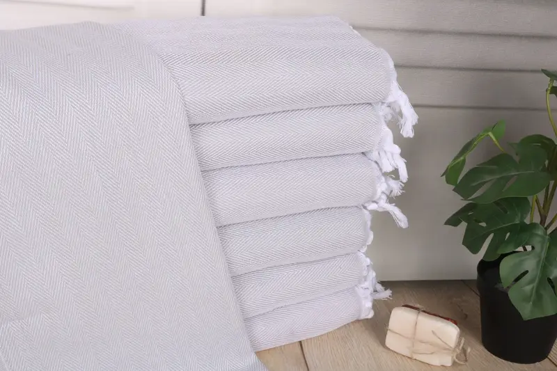 Monogrammed Hand Towel, Personalized Gifts, Turkish Hand Towel, Bridesmaid Proposal Gift, 36x18 Cotton Herringbone Towel, Wedding Anniversary Gift - 1
