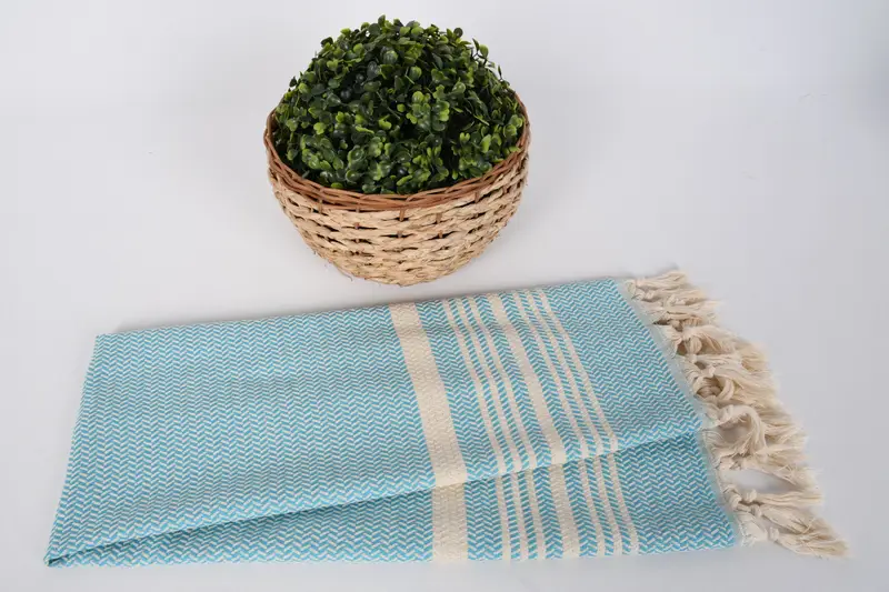 Onun için hediye, 40x18 pamuklu çizgili havlu, monogram mutfak havlu, onun için kişiselleştirilmiş hediye, el yapımı hediye, küçük banyo havlu, monogram el havlu - 4
