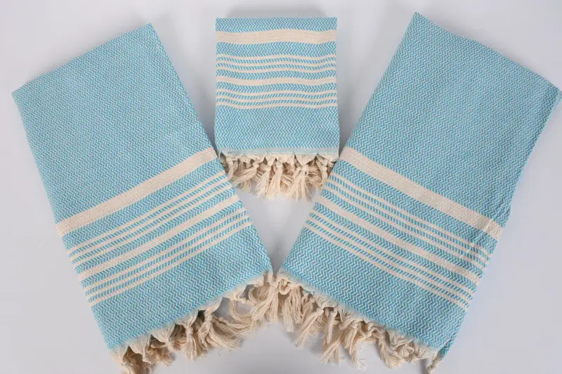 Onun için hediye, 40x18 pamuklu çizgili havlu, monogram mutfak havlu, onun için kişiselleştirilmiş hediye, el yapımı hediye, küçük banyo havlu, monogram el havlu - 6