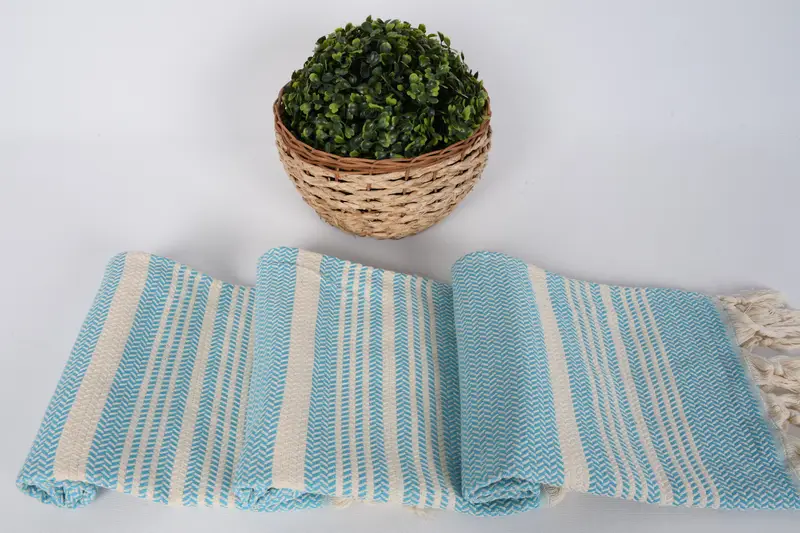 Onun için hediye, 40x18 pamuklu çizgili havlu, monogram mutfak havlu, onun için kişiselleştirilmiş hediye, el yapımı hediye, küçük banyo havlu, monogram el havlu - 7
