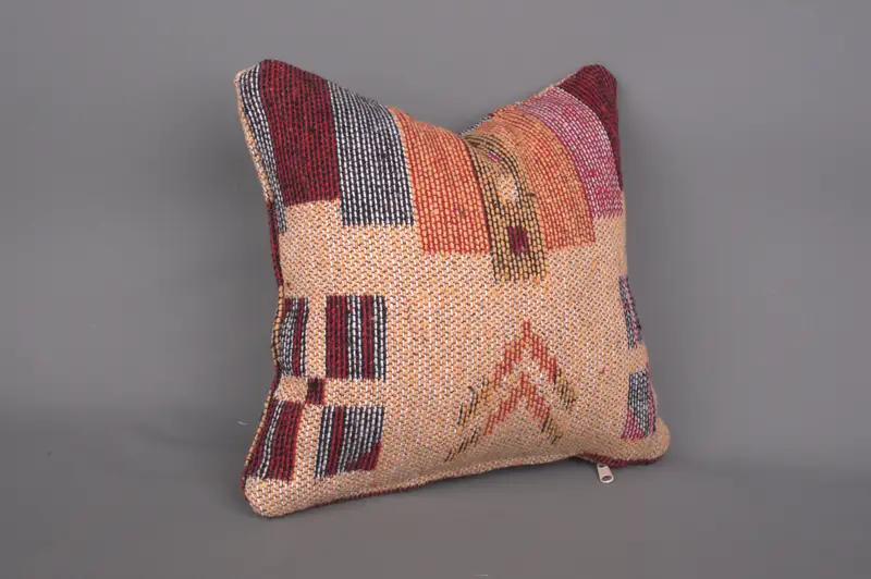 Pillow for Sofa, Bolster Cushion, 12x12 Beige Cushion Case, Boho Pillow Sham Cover, Pillow Cover, Bench Cushion, Colorful Pillow, Home Decor Pillow - 2