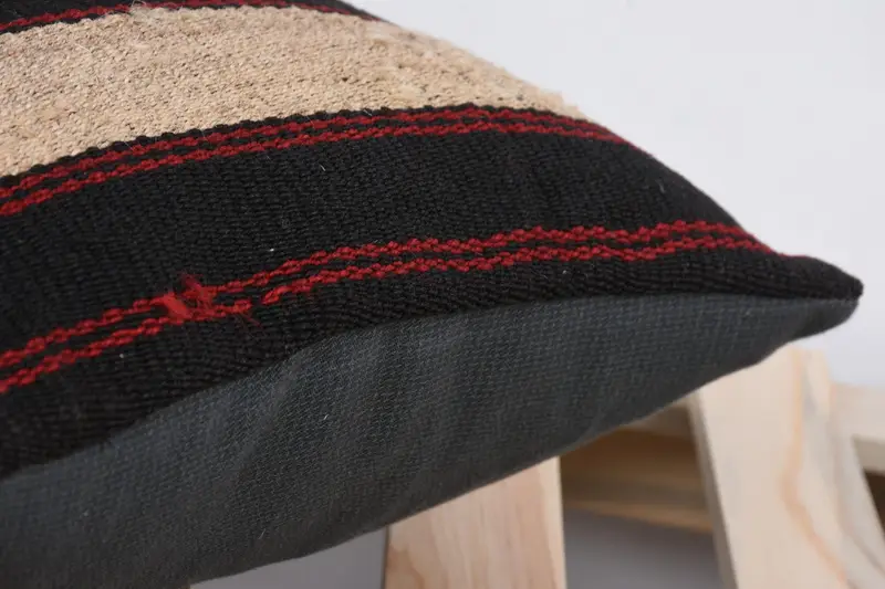 12x12 Brown Cushion Case, Cushion Cover, Pillow for Sofa, Boho Chic Cushion Cover, Throw Kilim Pillow, Rustic Cushion Cover, Vintage Kilim Pillow - 7