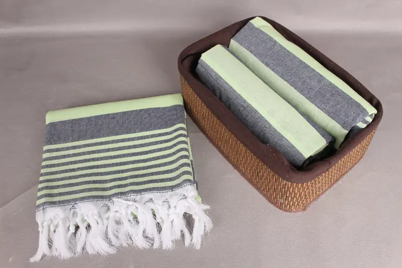 Spa Towel, Sand-resistant towel, Turkish Towel Beach, 68x36 Cotton Striped Towel, Quick-Dry Beach Towel, Embroidery Towels, Handwoven Turkish Towel - 5