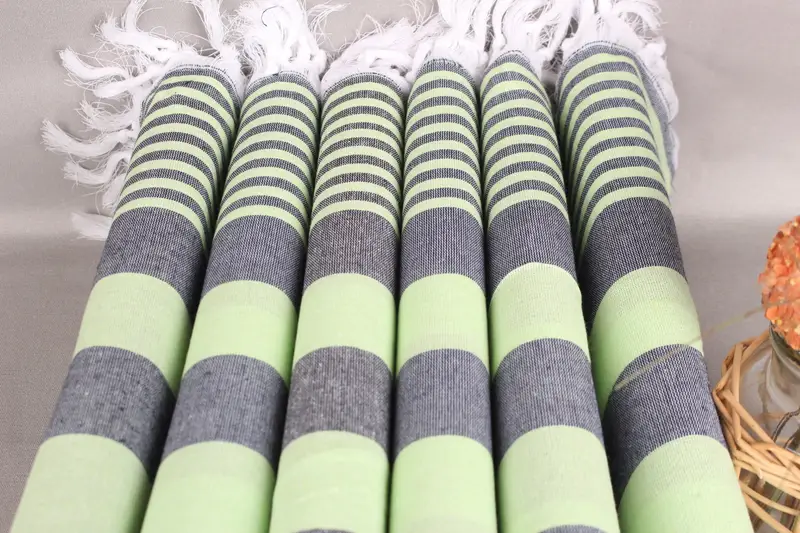 Spa Towel, Sand-resistant towel, Turkish Towel Beach, 68x36 Cotton Striped Towel, Quick-Dry Beach Towel, Embroidery Towels, Handwoven Turkish Towel - 3