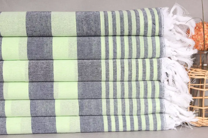 Spa Towel, Sand-resistant towel, Turkish Towel Beach, 68x36 Cotton Striped Towel, Quick-Dry Beach Towel, Embroidery Towels, Handwoven Turkish Towel - 2