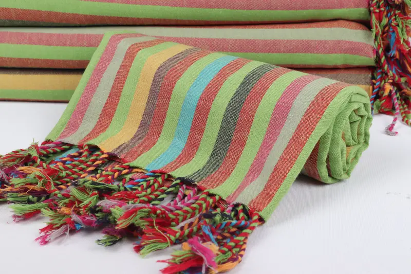 Valentines Day Gift Idea, Quick-dry peshtemal, 70x36 Cotton Striped Towel, Bridesmaid Gift, Luxury towel, Organic cotton peshtemal for spa and beach - 5