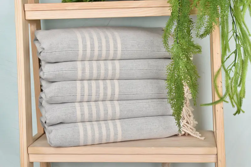 Bachelor Bachelorette Party Favors, Housewarming Gift, Turkish Towel Set, 70x40 Linen Striped Towel, Bride Gift, Turkish Towel USA, Cotton towel - 1