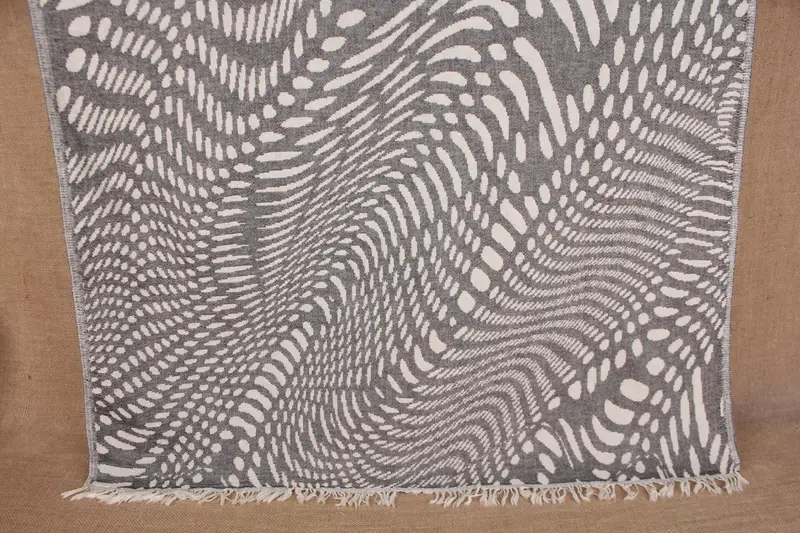 Toalla turca personalizada de algodón negro 36x67 pulgadas, manta de playa