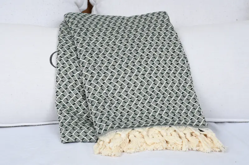 96x92 Cotton Herringbone Towel, Monogram Blanket, Christmas Gift Tags, Custom Wedding Gifts, Turkish Blanket Queen, Shower Curtain, Throw Blanket - 6