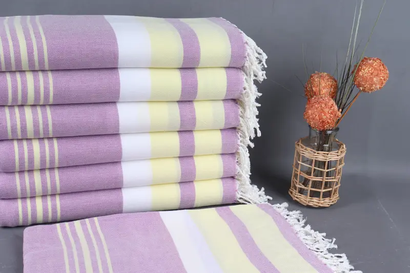 Soft and absorbent Turkish towel, 70x40 Cotton Striped Towel, Fouta towel, Lightweight Turkish towel, Christmas Favors, Turkish Towel Beach - 1