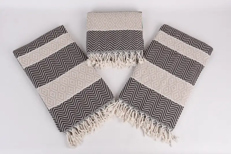 Gift For The Home Decor, Sand-free towel, 70x40 Cotton Chevron Towel, Lightweight Turkish towel, Bridal Party Gifts, Embroidery Towel, Custom Towel - 6