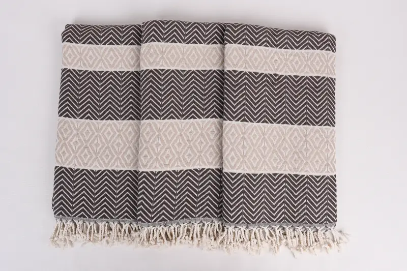 Gift For The Home Decor, Sand-free towel, 70x40 Cotton Chevron Towel, Lightweight Turkish towel, Bridal Party Gifts, Embroidery Towel, Custom Towel - 7