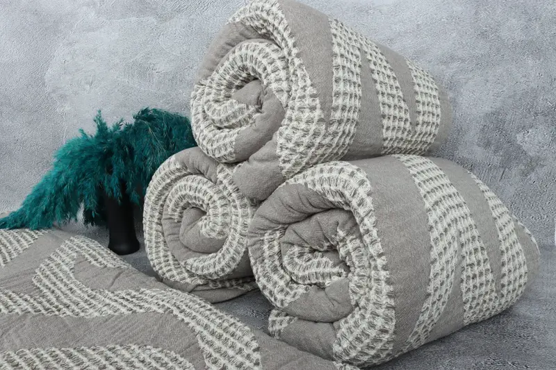 Turkish Throw Blanket, Bachelorette Party Favors, Decorative Blanket, Woven Throw Blanket, Grandma Gift, 92x70 Cotton Waffle Towel, Turkish Bedcover - 8