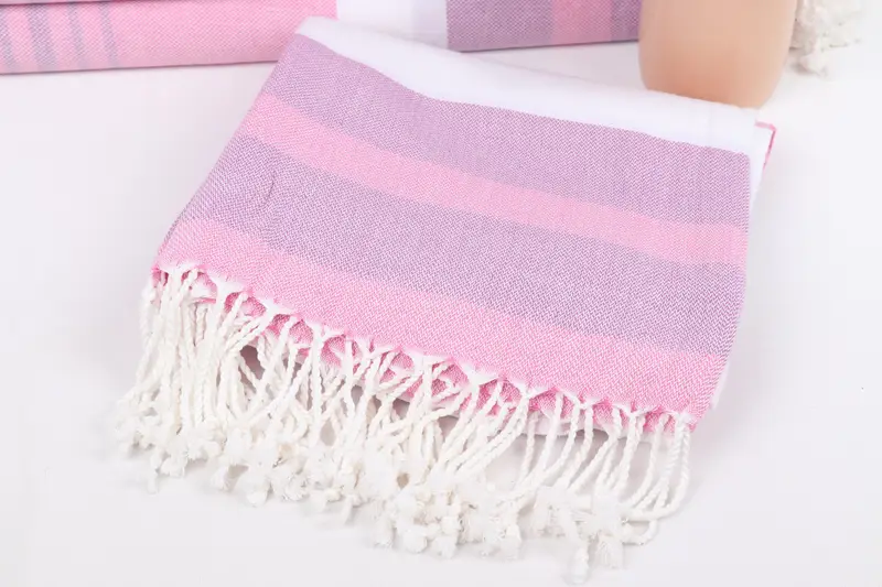Hammam towel, Gift Boxes Towel, 70x40 Cotton Striped Towel, Bachelorette Party Gifts Bridesmaids, Turkish beach towel with fringe, Best Beach Towel - 5