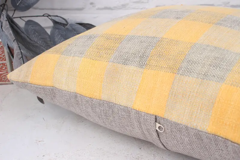 Pillow for Sofa, Cushion, 18x18 Yellow Pillow, Vintage Kilim Throw Pillow, Turkish Corner Pillow Sham, Bench Cushion, Antique Pillows - 6