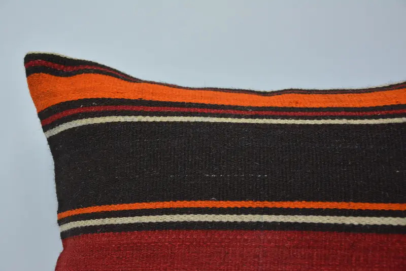 Bright Cushion Case, Kilim Cushion Sham, 16x24 Brown Pillow Cover, Pillow Cover, Outdoor Pillow Cover, Pillow for Sofa, Throw Kilim Pillow - 2