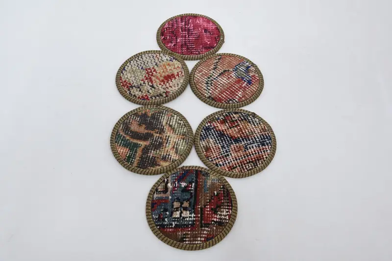 Bohemian Round Coaster Set, Durable and Stylish Coaster Collection