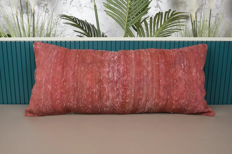 Rotes Southwestern besticktes Wurfkissen, handgemachtes Vintage Kissen