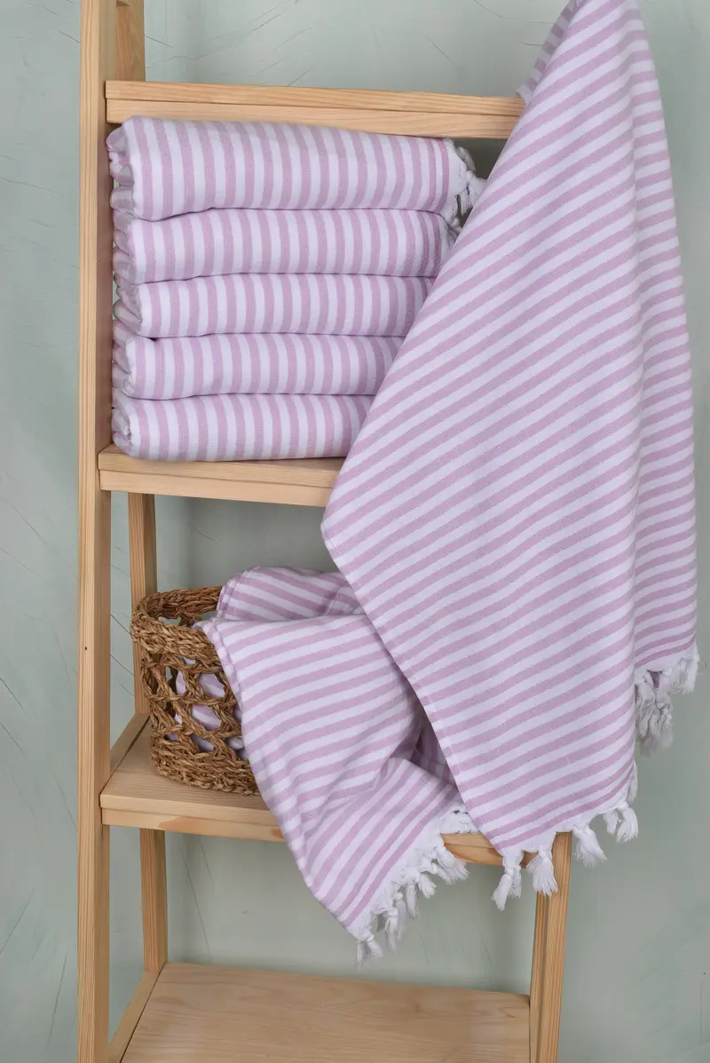 70x36 Cotton Terry Striped Towel, Best Wedding Gift, Beach towel, Customized Turkish Towel, Spa Towel, Gift Towel, Turkish bath towel, Gift For Him - 3