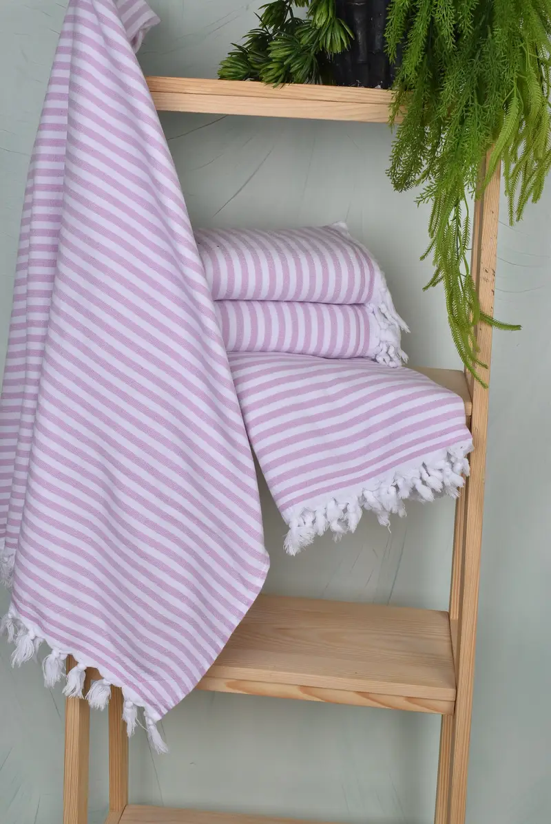 70x36 Cotton Terry Striped Towel, Best Wedding Gift, Beach towel, Customized Turkish Towel, Spa Towel, Gift Towel, Turkish bath towel, Gift For Him - 6