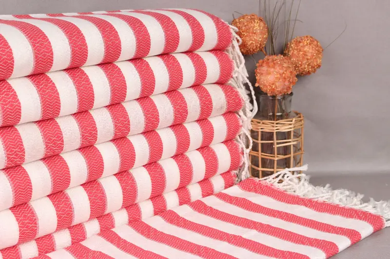 Vermilion Cotton Towel Bachelorette Gift, Organic Cotton, 36x71 Inches