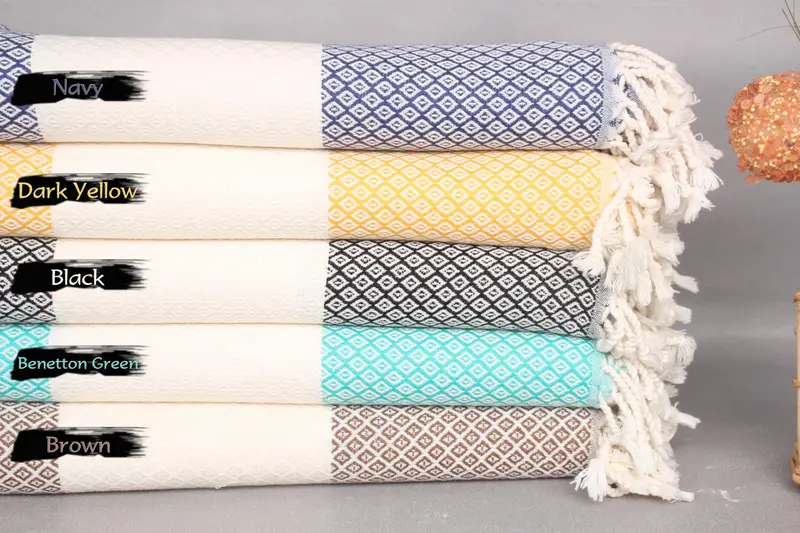 Diamond Towel Organic Cotton Beige Bath Towel, 36x71 Inches