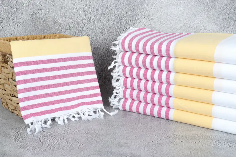 Fouta towel, 70x40 Cotton Striped Towel, Gift For Him, Turkish towel bulk order for wedding gifts, Personalized Turkish Towel, Baby Boy Gift - 3