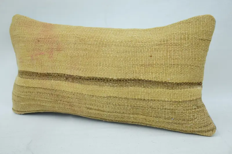 Office Chair Cushion Case, Gift Pillow, Authentic Pillow Cover, Cushion Case, Pillow for Sofa, Vintage Pillow, 8x16 Beige Pillow - 3