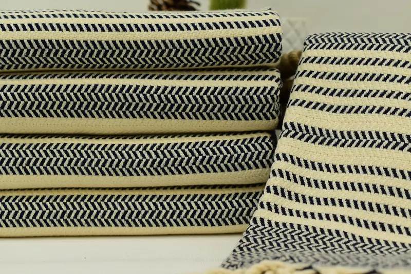 Wedding Gift, Absorbent Turkish towel, Organic Towel, Bachelorette Party Gifts For Bride, 70x40 Cotton Striped Towel, Memorial Gift, Peshtemal Towel - 2