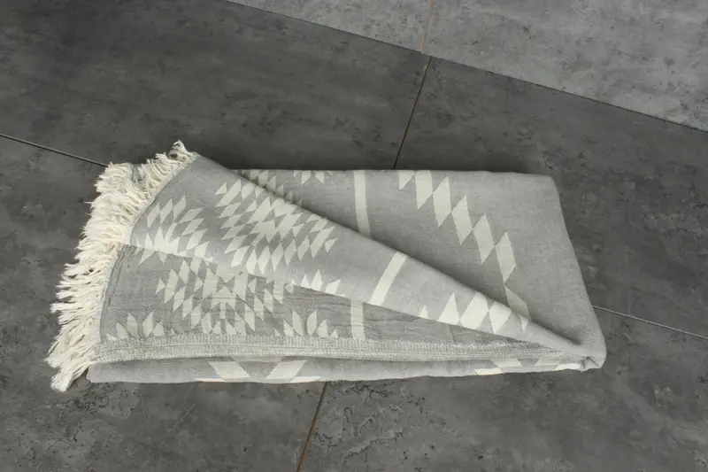 Turkish Blanket, Bachelorette Gifts, 84x56 Cotton Kilim Towel, Shower Curtain, Home Gift, Oversized Beach Towel, Housewarming Gift, Turkish Bedcover - 4