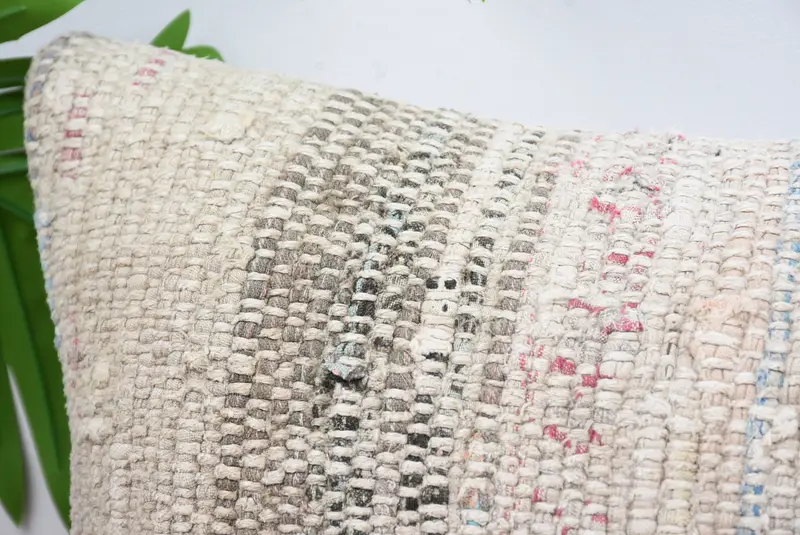12x24 White Cushion Case, Turkish Kilim Pillow, Cushion, Throw Kilim Pillow, Ethnic Pillow Cover Cushion Case, Ethnical Kilim Rug Pillow - 2