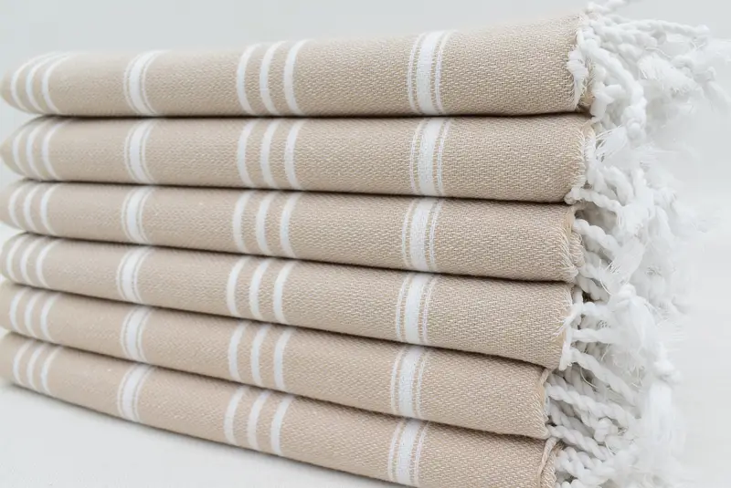 Türk havlu monogramı, düğün iyilikleri, nedime hediyeleri, eve taşınma hediyesi, spor salonu havlu, küçük banyo havluları, bebek hediyesi, 40x24 pamuklu çizgili havlu - 3