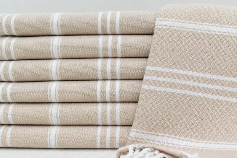 Türk havlu monogramı, düğün iyilikleri, nedime hediyeleri, eve taşınma hediyesi, spor salonu havlu, küçük banyo havluları, bebek hediyesi, 40x24 pamuklu çizgili havlu - 1
