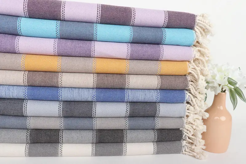 Luxury towel, Wedding Gift, 68x36 Cotton Striped Towel, Wedding Gift Ideas, Bridal Shower Gift, Unique Turkish towel with custom embroidery USA - 2