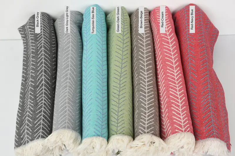 Personalized Monogrammed Floral Beach Towel Organic Cotton, 36x71 Inches