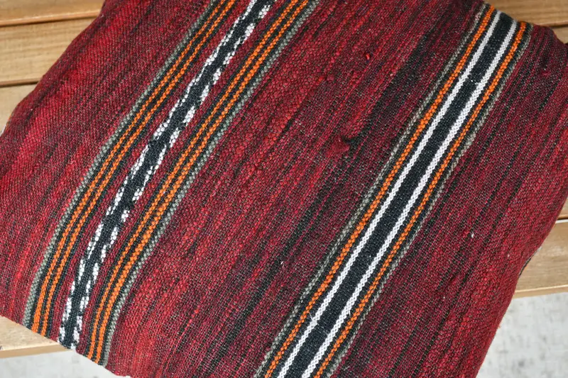 Cushion Cover, Muted Cushion Cover, 18x18 Red Cushion, Interior Designer Pillow, Turkish Kilim Pillow, Boho Pillow, Vintage Cushion Case - 4